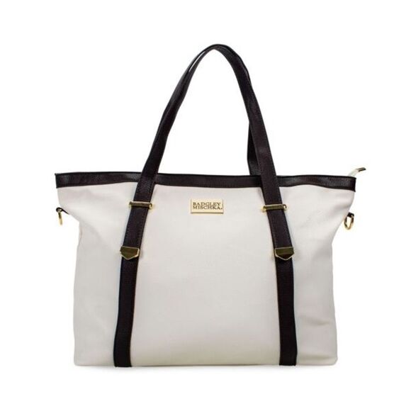 BADGLEY MISCHKA Anna vegan Leather Tote Travel Bag, purse XL Weekender - Picture 6 of 11